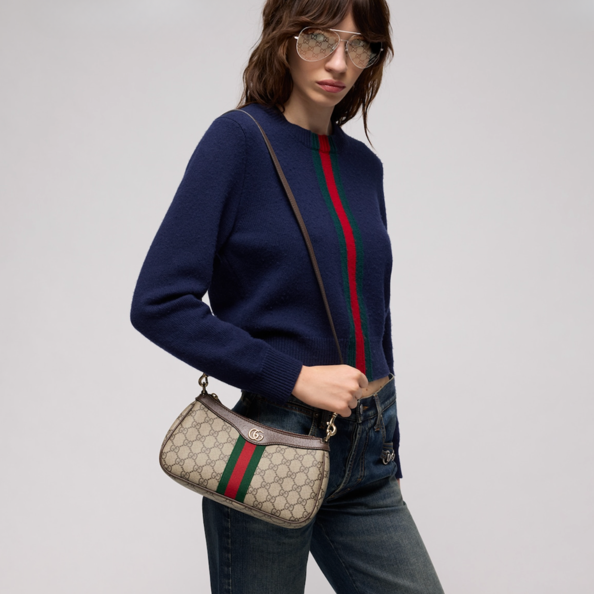 Bolso de hombro Ophidia pequeño