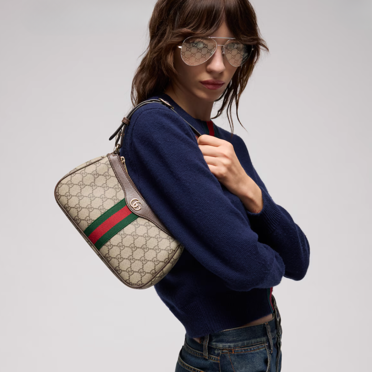 Bolso de hombro Ophidia pequeño